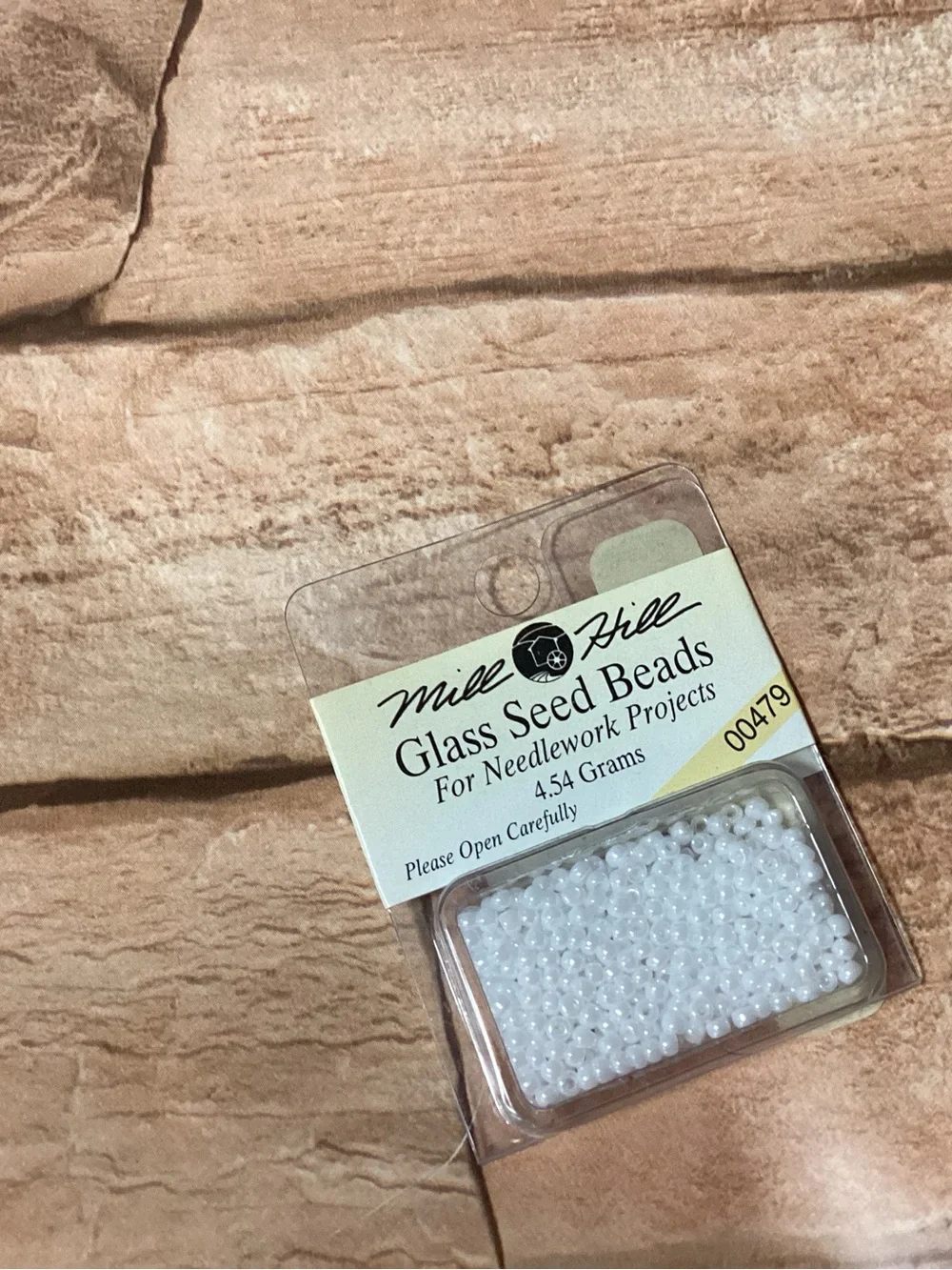 9 NEW packs of glass seed beads-Red*white*gold